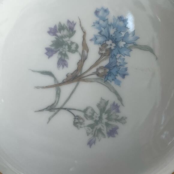 Haviland Limoges Bergere Bread & Butter Plates Lot of 5 White Blue Floral Swirl - Picture 14 of 16